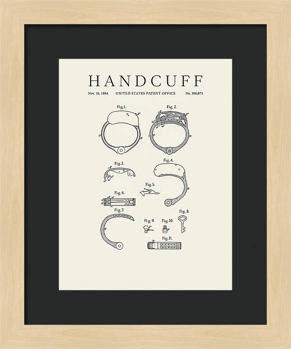 Handcuff Minimalist Patent Us308075