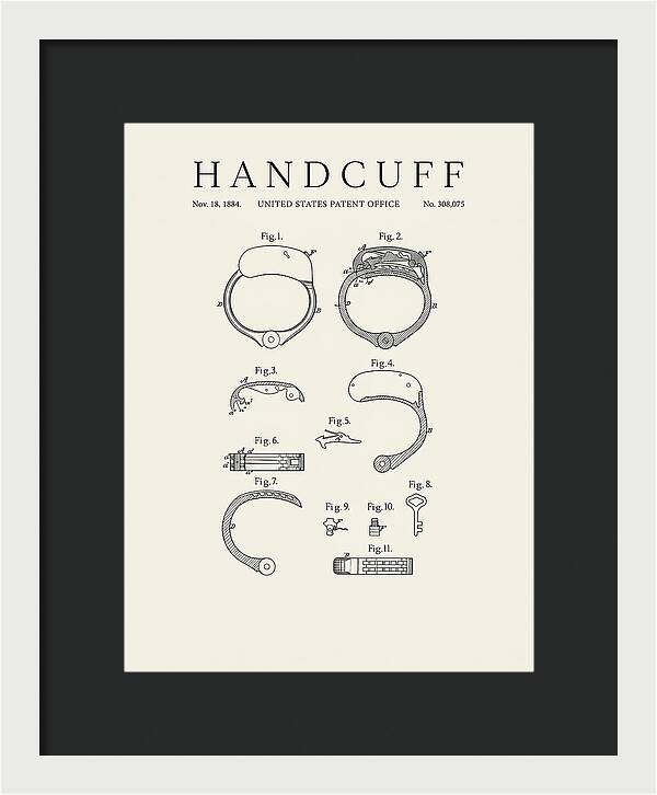 Handcuff Minimalist Patent Us308075