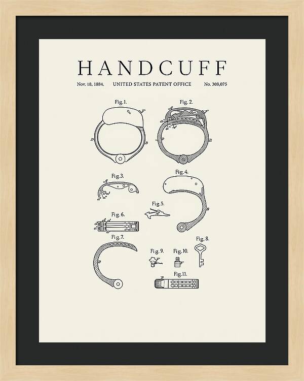 Handcuff Minimalist Patent Us308075