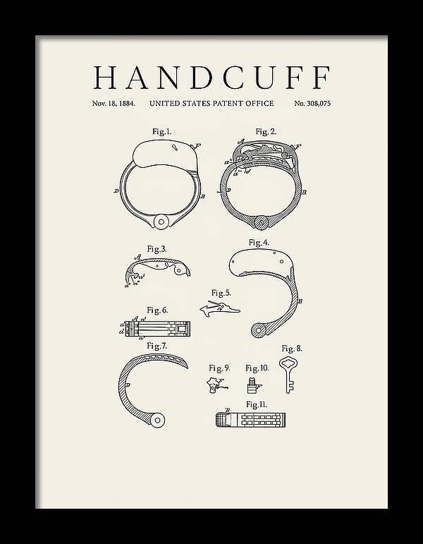 Handcuff Minimalist Patent Us308075