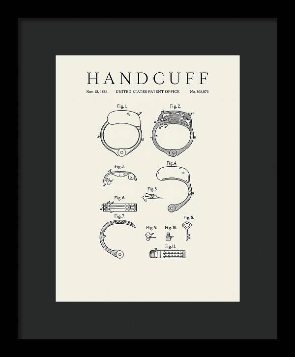 Handcuff Minimalist Patent Us308075