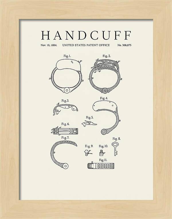 Handcuff Minimalist Patent Us308075