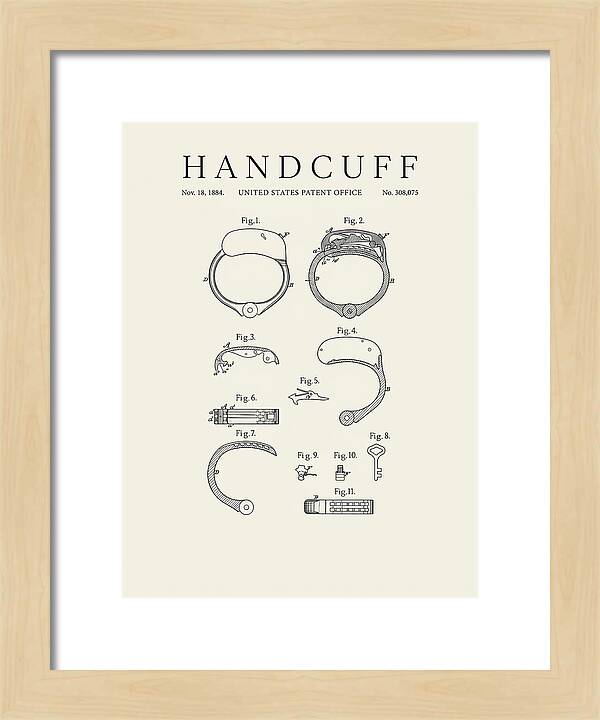 Handcuff Minimalist Patent Us308075
