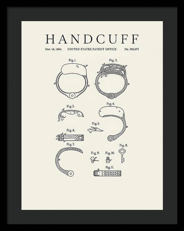 Handcuff Minimalist Patent Us308075