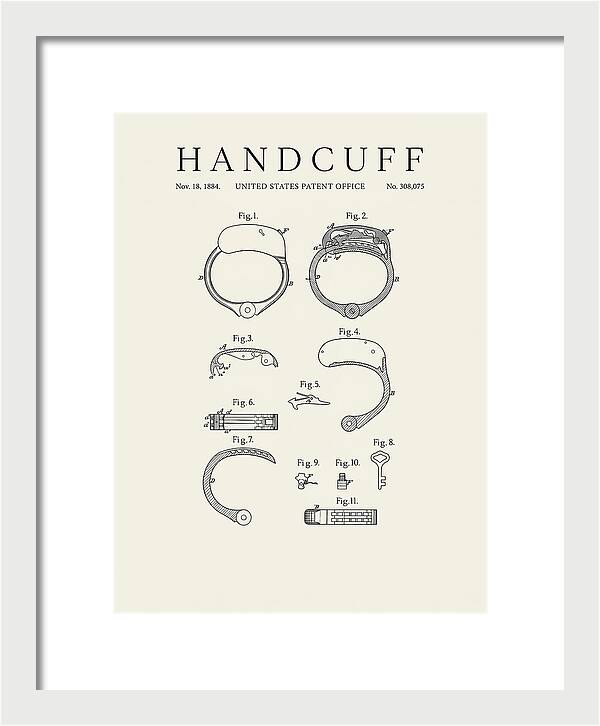 Handcuff Minimalist Patent Us308075