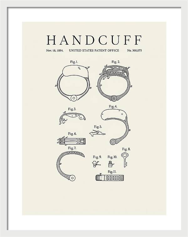 Handcuff Minimalist Patent Us308075