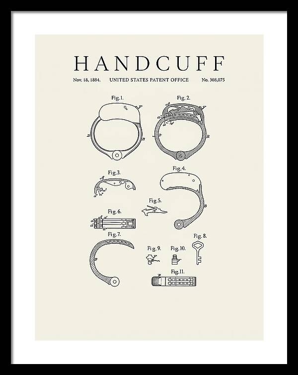 Handcuff Minimalist Patent Us308075