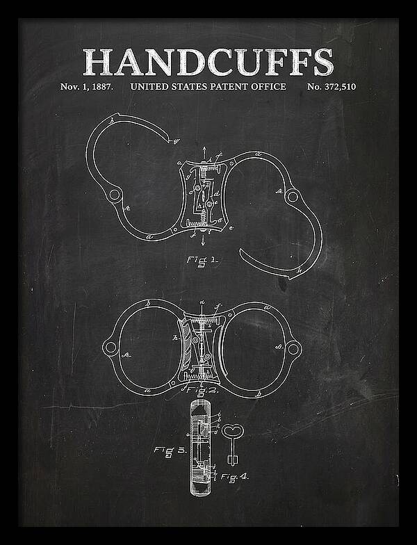 Handcuffs Chalkboard Patent Us372510