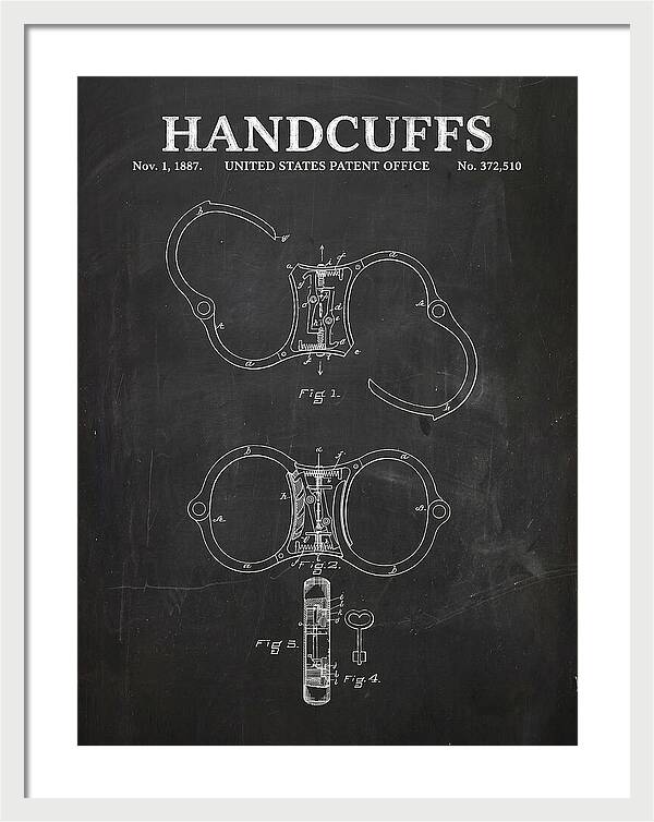 Handcuffs Chalkboard Patent Us372510