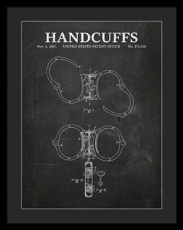 Handcuffs Chalkboard Patent Us372510
