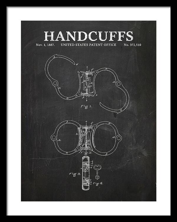 Handcuffs Chalkboard Patent Us372510