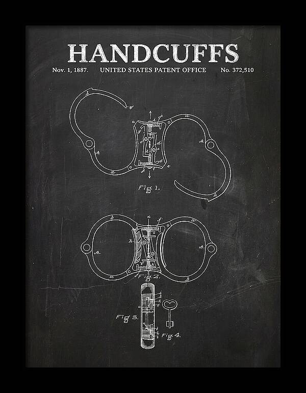 Handcuffs Chalkboard Patent Us372510
