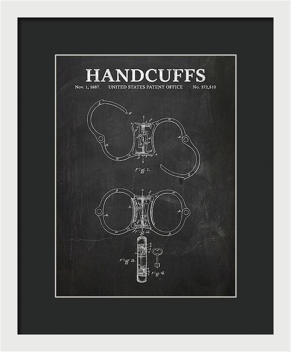 Handcuffs Chalkboard Patent Us372510