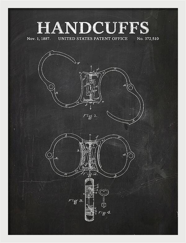 Handcuffs Chalkboard Patent Us372510