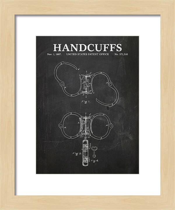 Handcuffs Chalkboard Patent Us372510