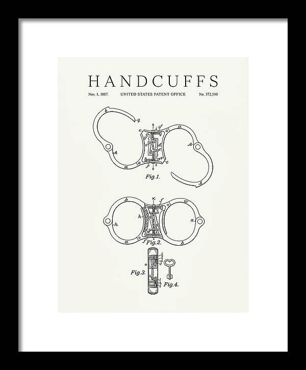 Handcuffs Minimalist Patent Us372510