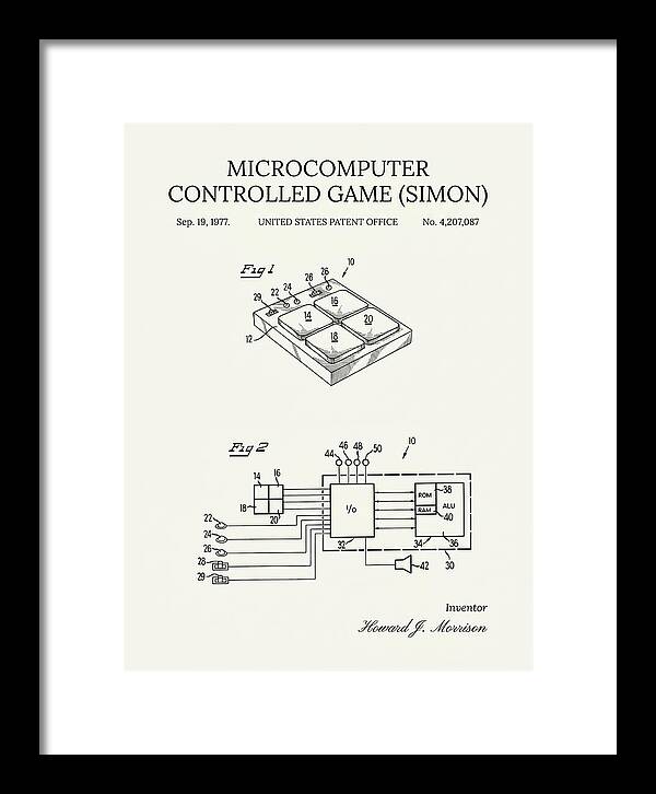 Handheld Electronic Game Simon Minimalist Patent Us4207087a