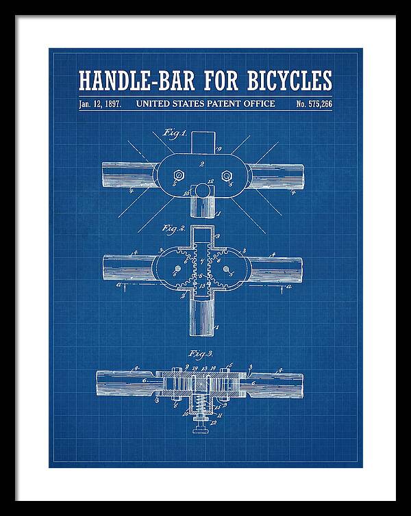 Handle Bar For Bicycles Blueprint Patent Us575266a