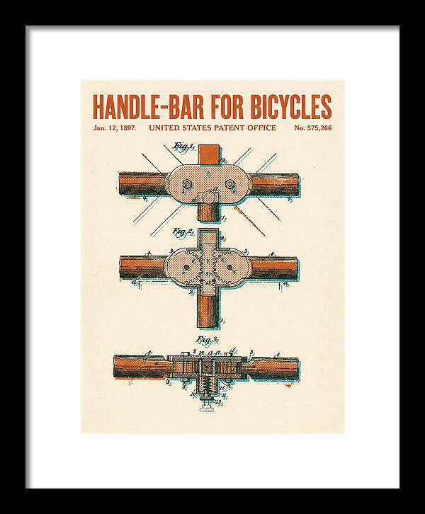 Handle Bar For Bicycles Retro Patent Us575266a