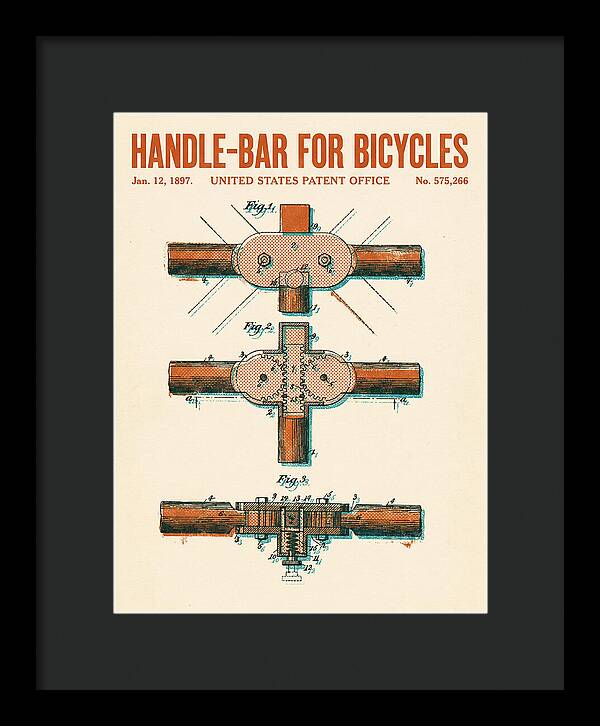 Handle Bar For Bicycles Retro Patent Us575266a