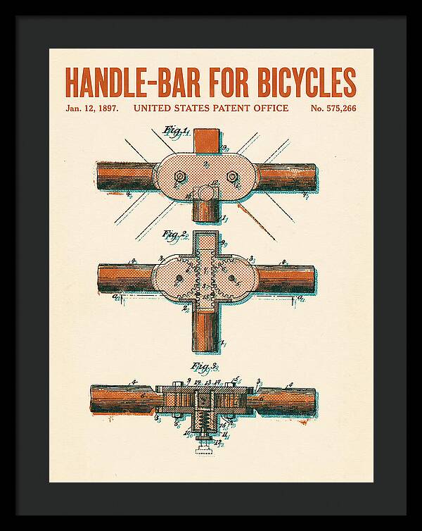 Handle Bar For Bicycles Retro Patent Us575266a