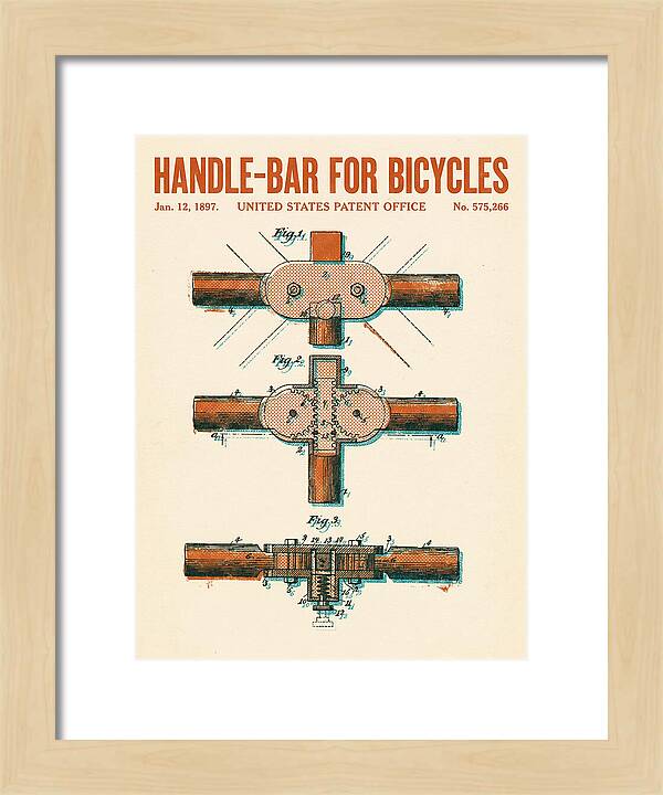 Handle Bar For Bicycles Retro Patent Us575266a