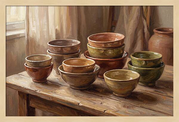 Handmade Ceramic Bowls Display