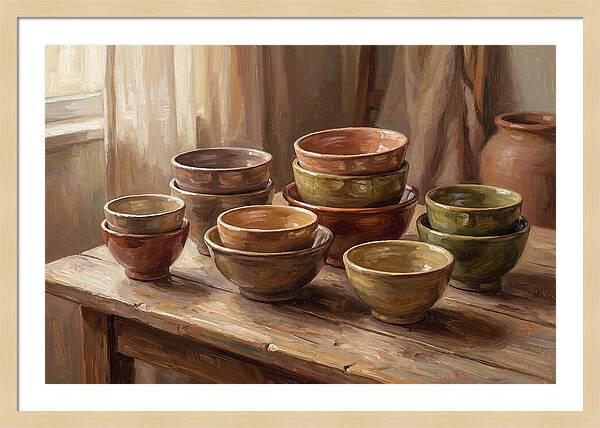Handmade Ceramic Bowls Display