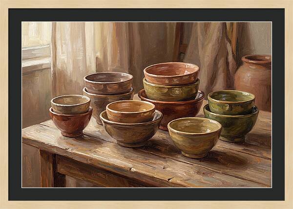 Handmade Ceramic Bowls Display