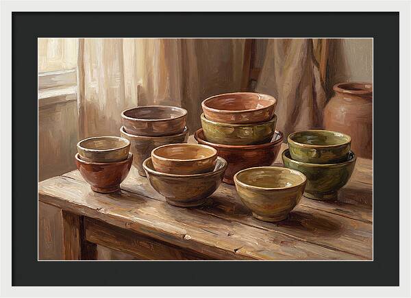 Handmade Ceramic Bowls Display