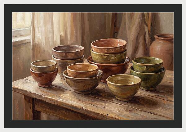 Handmade Ceramic Bowls Display