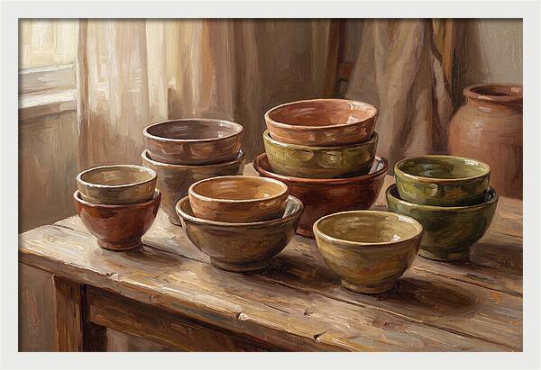 Handmade Ceramic Bowls Display