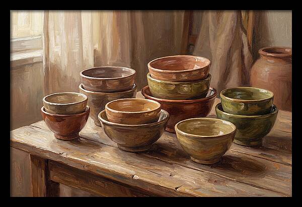 Handmade Ceramic Bowls Display