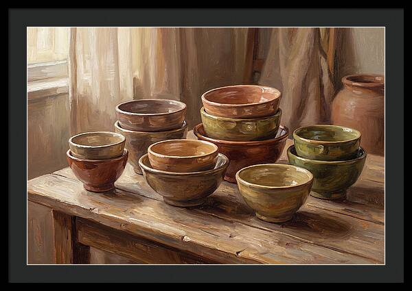 Handmade Ceramic Bowls Display