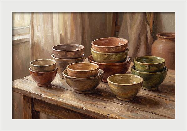 Handmade Ceramic Bowls Display