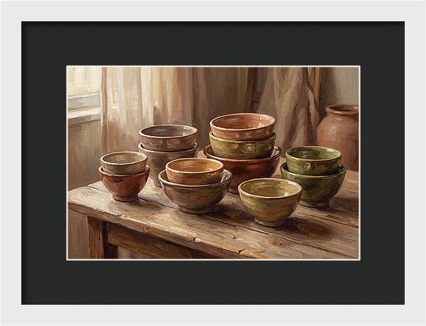 Handmade Ceramic Bowls Display