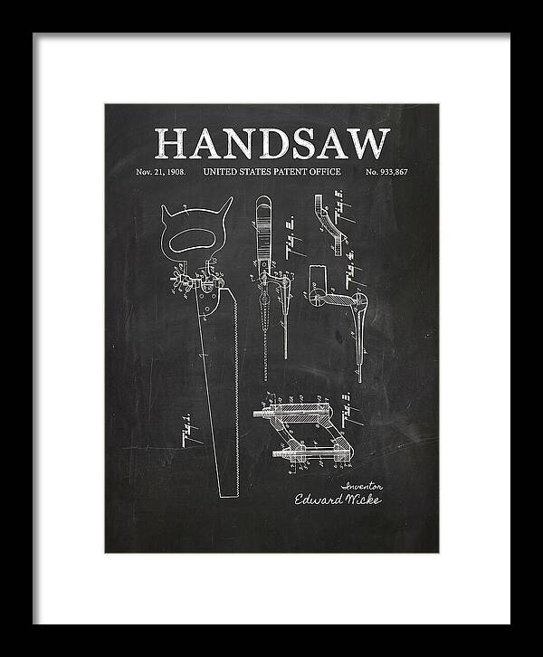 Handsaw Chalkboard Patent Us933867a