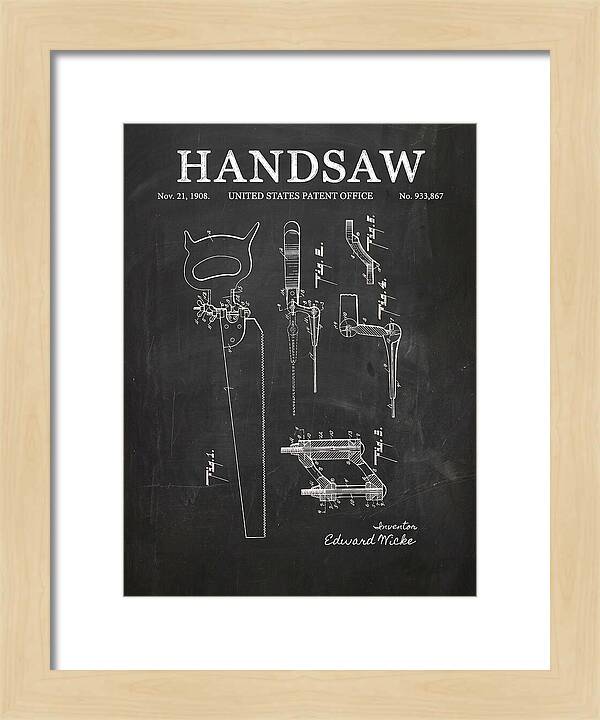 Handsaw Chalkboard Patent Us933867a