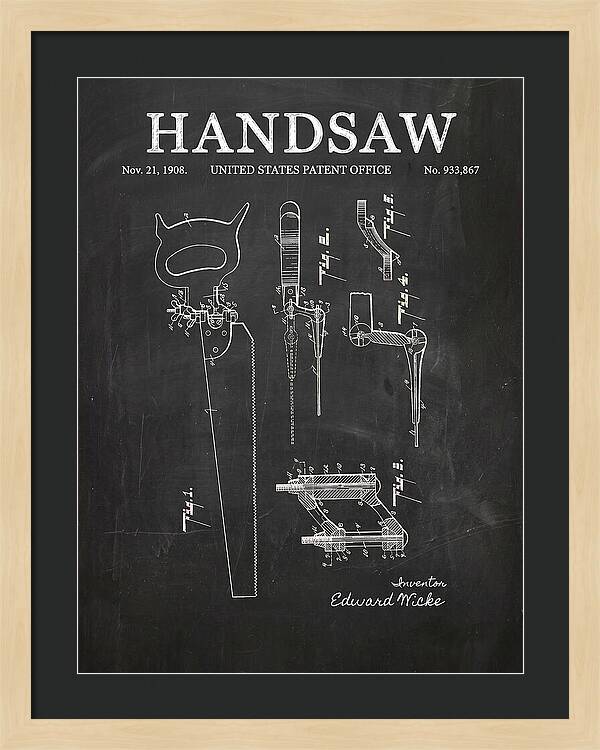 Handsaw Chalkboard Patent Us933867a