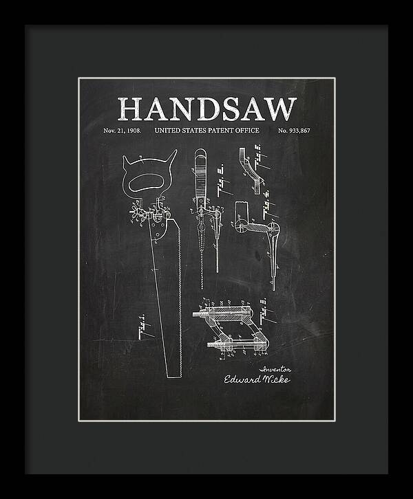Handsaw Chalkboard Patent Us933867a