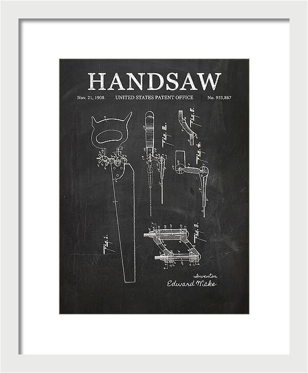 Handsaw Chalkboard Patent Us933867a