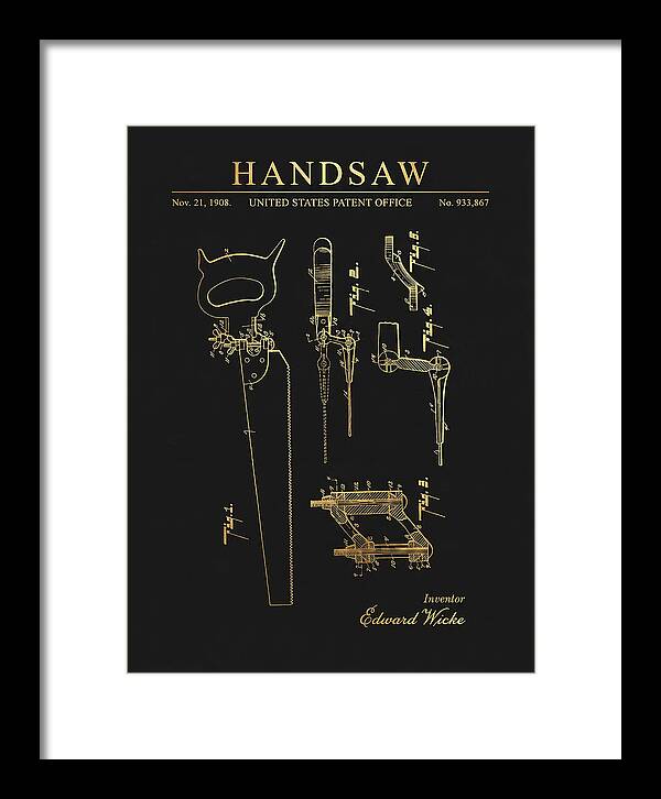 Handsaw Gold Patent Us933867a