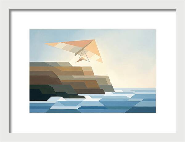 Hang Glider Over Coastal Cliffs
