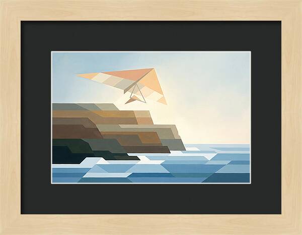 Hang Glider Over Coastal Cliffs