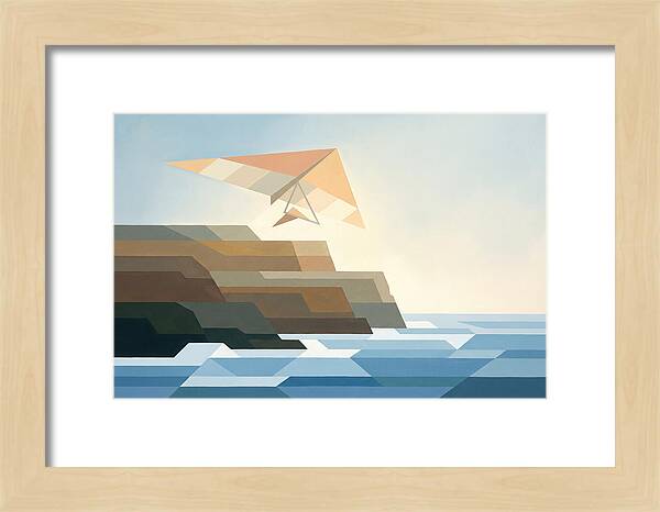 Hang Glider Over Coastal Cliffs