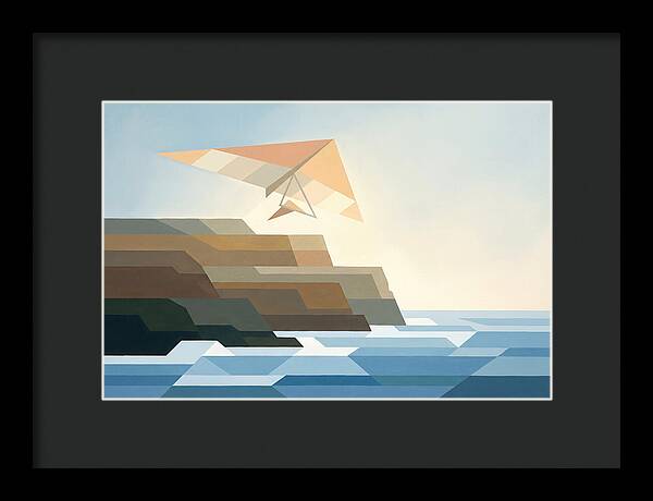 Hang Glider Over Coastal Cliffs