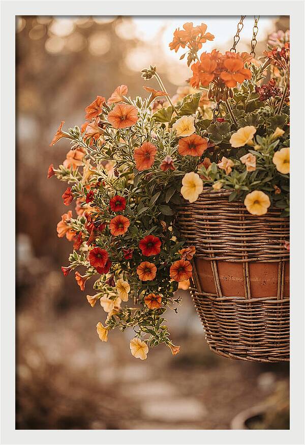 Hanging Basket Of Cascading Blooms