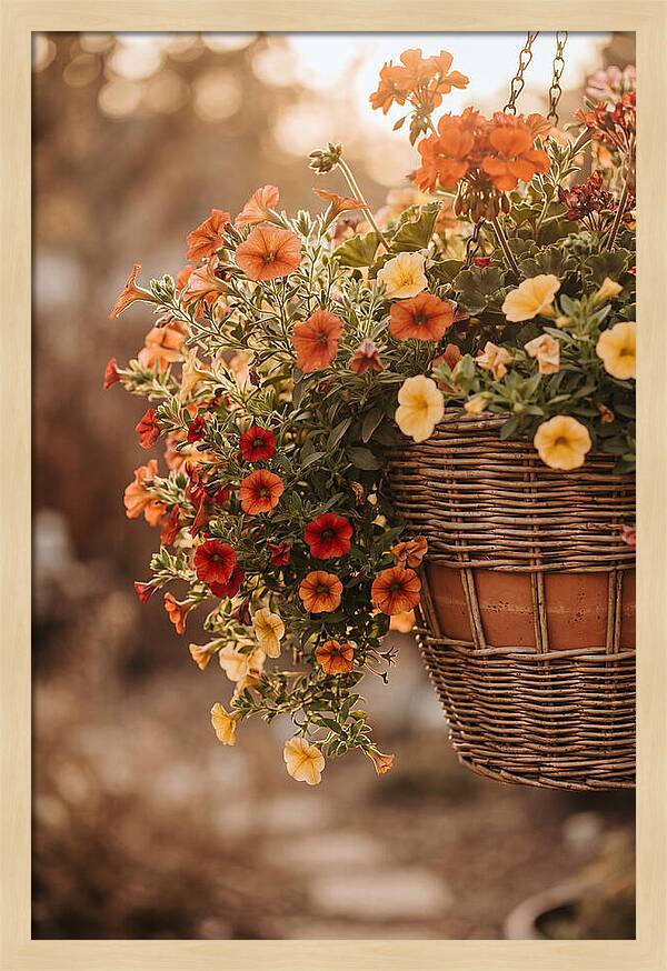 Hanging Basket Of Cascading Blooms