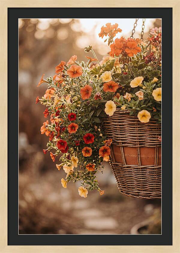 Hanging Basket Of Cascading Blooms