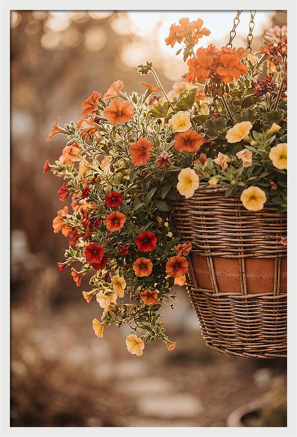 Hanging Basket Of Cascading Blooms